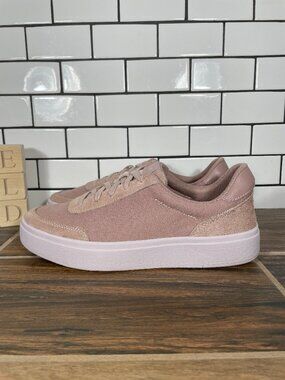 Kizik Prague Shoes Womens Size 8.5 Mauve Canvas Suede Casual Hands Free Sneakers